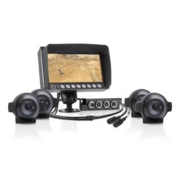 Heavy vehicle camera kits for use in construction and off-road machinery